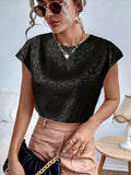 Fongt Women's Top 2025 Summer New Leopard-Print Jadar Shirt Casual Blouse Short Sleeves