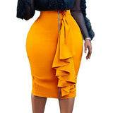 Fongt Women's Clothing 2025 Autumn New Fashion Bag Hip Sexy Zipper Large African Half-Body Skirt