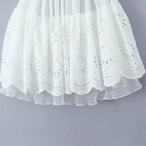 Fongt Autumn Women's Lace Embroidery Hanging Neck Repair Dress