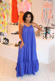 Short Sleeve Ruffled Maxi Long