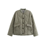 Fongt Women's Exploding Quilt Button Cotton Suit Fashion Comfortable Retro Casual Jacket Jacket