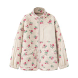 Fongt New Fashion Temperament Women's Lamb Velvet Flower Jacket