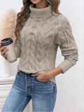 Fongt Jasmine Solid Color Jacket Sweater Women Thick Warm Loose Thin Knitted Shirt Long Sleeve Top