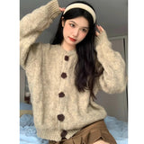 Fongt Lazy Wind Soft Glutinous Sweater Spring And Autumn Winter 2025 New High-End Blouse Knitted Thick Open-Shirt Coat Woman