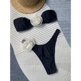 Fongt New Three-Dimensional Flower Hot Girl Bikini Hot Triangle Pants Split Sexy