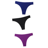 Seamless Panties Women Briefs Nylon Ultra-thin G-string Thongs Low Rise Lingerie Ice Silk Briefs Lady Underwear Plus