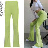 Wide Leg Pants Corduroy High Waist