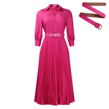 Fongt Women's 2025 New Fashion Collar Long-Sleeved High-Waisted African Dress