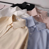 Fongt Shirt Autumn Dress Women's New Coat Long-Sleeved French Small Shirt Loose Folded Interior Design