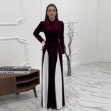Fongt Autumn New Women's Fashion Hit Color To Receive The Waist Swing Dress
