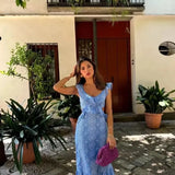 Fongt Women's Clothing Explosion Heavy Industry Embroidery Cascade Decoration Fan Flute Dress Fashion Short Sleeve