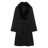 Fongt Women's Clothing Temperament 100 With Belt And Hair Tie Coat