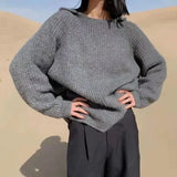 2021 New Winter Spring Women Sweaters Pullovers Hooded Minimalist Oversize Korean Style Elegant LadiesTops
