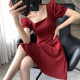 Fongt 2024 Summer New Ins Tea Break Skirt Temperament A Word To Get Over The Knee Long Hepburn Wind Fat Mm Little Black