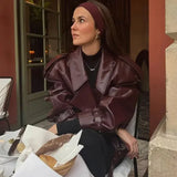 Fongt Women's Clothing Explosion Retro Collar Leather Jacket Jacket - High-Quality Craftsmanship To Rest Assured Comparison