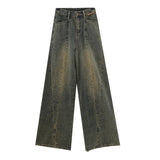 Fongt Do Old Straight Pants Jeans Women's Summer Wide Leg Pants Floor Pants Show Skinny Pants Tide-Outfit