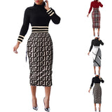 Fongt Women's Clothing 2023 Spring And Summer New Long-Sleeved High-Collar Open Fork Waist And Hip