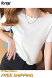 Women Summer Students Solid Tender Casual All-match Girlish Elegant Fashion Slim Korean Style Sweet Футболка