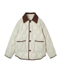 Corduroy Splicing Down Jacket Female 2024 Winter Fashion Design Sense Ling Warm Small Fragrant Wind White Duck Down Coat-Outfit