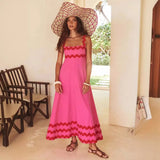Fongt Women's High-End 2026 Spring And Summer New Sling Dress Print Long Dress Dress Women