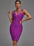 Bandage Dress 2023 New Women's Bodycon Dress Elegant Sexy Strappy Evening Club Party Dress High Quality Summer