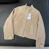 Fongt 2025 New Women's Velvet Texture Effect Collar Long-Sleeved Jacket Work Jacket