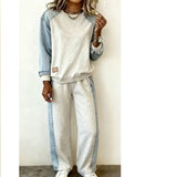 Fongt Men's Casual Sports Suit Women's Splicing