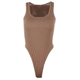 Fongt Style 2023 Summer Women's Solid Color Slim U-Neck Sleeveless Vest
