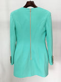 STREET 2023 Newest Designer Dress Women's Long Sleeve Notched Collar Single Buttons Long