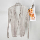 Fongt Folding Daily Commuter Shirt Women Folded Single-Caught Open Shirt 25 Summer New Air Conditioning Shirt