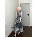 Fongt Elegance Wears A Traceal Tice-Grow Dress Women's New Summer Design Commuting Long Skirt