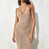 Fongt New Knitted Sling Bikini Holiday Dress Sexy Bikini Beach Open Dress Woman