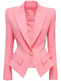 QUALITY Newest 2023 Designer Jacket Women's Slim Fitting Single Button Lapel