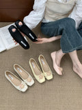 Fongt Children With Skirt 2025 New Niche Bows Shallow Flat And Mary Jane Shoes