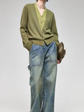 Fongt The Autumn Of 2025, The New Gentle And Comfortable Niche Fake Two Soft Cashmeal Wool Folded Knitted Cardigan Girl