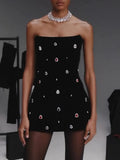 Design-Sensitive Dress Women 2025 Spring New Fashion Set High-End Feel Design Short Breast-Wearing Skirt