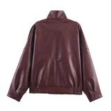 Fongt Women's Explosive Fashion Leather Jacket Jacket