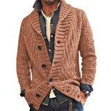 Fongt Men's Wear Autumn And Winter Long-Sleeved Thick Knit Sweater Knitted Jersey Over The Collar Men's Coat Tide