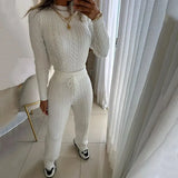 Fongt 2023 New Solid Color Niche Fashion Small Fragrant Wind Slim And Comfortable Knit Sweater Suit Female-Outfit