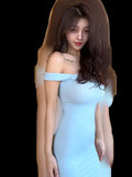 Fongt Bag-Buffed Seabless Shoulder-To-Shoulder Tight-Up Hottie Thai Temperament Short Skirt Vest Skirt