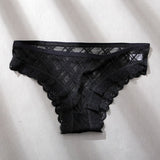 Women's Panties Mesh Lace Lingerie Temptation Low-waist Panties Transparent Hollow Out Briefs Women's Underwear