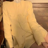Daughter Xiaoxiangfeng Suit, Autumn And Winter Suit Jacket, Pure High Waist, Thin Half Skirt, Two-Piece Suit-Outfit