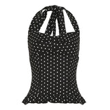 Fongt Cloth Forget Sweet Hot Storm Point Hanging Neck Smear Vest Hottie Design Wooden Ear Hem Repair Sling Sling Coat