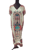 Fongt Women's Chiffon Positioning Print Gown Beach Dress Seaside Vacation Dress Bikini