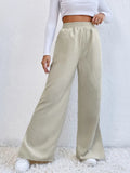 Fongt Autumn And Winter New Women's High-Waisted Slacks Solid Color Corduroy Splicing Open Trousers Women