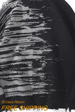 White Patchwork Pullovers Y2k Clothes Winter Sweaters Destroyed Ripped Sweater Men Harajuku Hole Knit Jumpers for