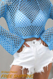 Women Wool Knitwear Solid Color Mesh Round-Neck Long Sleeve Knitted Pullover Tops For Ladies 5 Colors Beachwear Bikini Cover