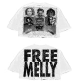 Fongt Cool Boy New English Before And After Printing 毛棉 Five-Sleeved T-Shirt Round Collar Top