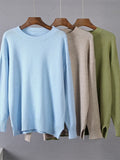 Fongt Autumn And Winter New Hot Round-Neck Sweater Women's Card With Loose Knitting Top