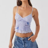 Fongt Sweet Fresh Sling Vest Women Summer Body Set Up Short Net Red Summer Breasts
